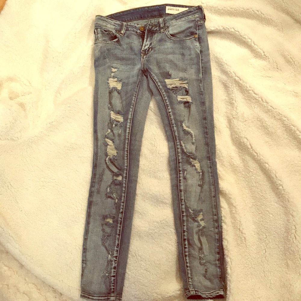 Pistola distressed skinny jeans